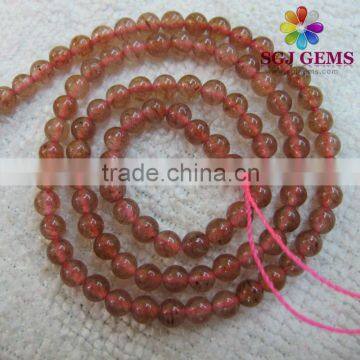 Wholesale beads only 4mm round beads Strawberry Quartz semi precious stone beads