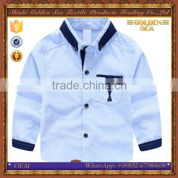 custom cotton spring style fashion boys shirt design