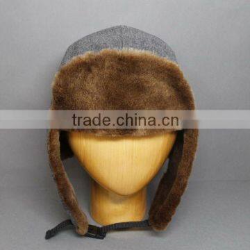 NEW WINTER SNOW SKI HAT FAUX FUR HAT/EARFLAP HAT/WINTER HATS /KNIT HAT/ACRYLIC HAT