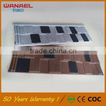 Corrugated roofing sheets Wanael Shingle anti-fading villa stone coated roof tile edging