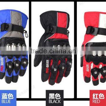 china wholesale merchandise impact leather ski glove/motocross glove/racing glove