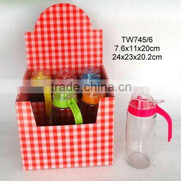 TW745/6 glass bottle with plastic handle lid