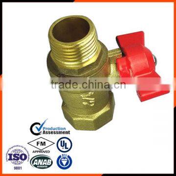 brass butterfly ball valve 1 inch made in China