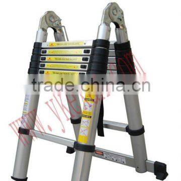 Multi-purpose telescopic folding aluminium ladder with 6+6steps 3.8m