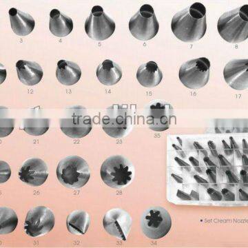 35pcs stainless steel cake decorating tips pastry nozzle tips