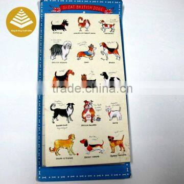 Custom nice looking animals design hand shaped sticky notes pad / fridge magnet notepad with pen