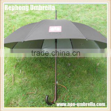 Shenzhen grey 23'' wooden umbrella silver coated