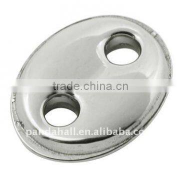 Stainless Steel Links, Steel 305, Stainless Steel, about 12x15x3.5mm, hole: 3mm(STAS-A008-1)