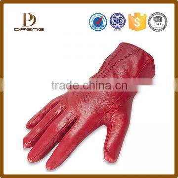 Custom high quality genuine leather gloves women