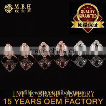 hot style rings 925 sterling silver ring inlaid natural tourmaline stone factory wholesale