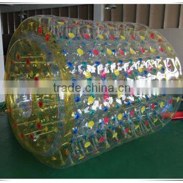 2016 hot sale inflatable water wheel, water walking roller, bubble roller