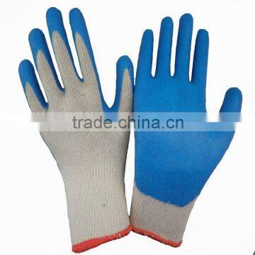 Natural latex coated on palm and fingertips safety gloves