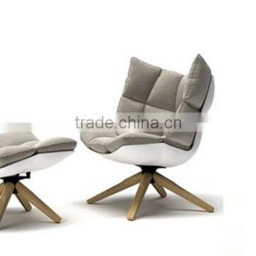 Living room furniture fancy design high quality FRP with solid wood leg Louge chair/Deck chair/Sofa chair