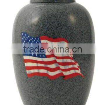 Brass American Flag Dove Cremation Urn