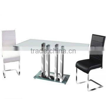 Glass dining table