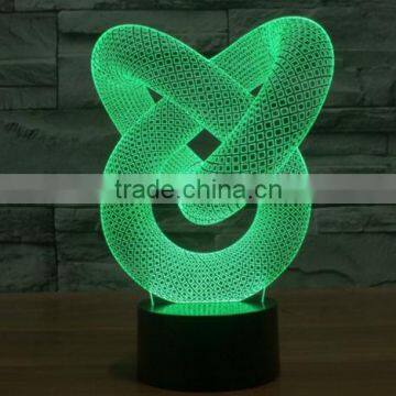 235-Decor Led Light 3d Chain Link Optical Visualization Light Sculpture Curve 3d Viewing Power Save Led Light photo-4