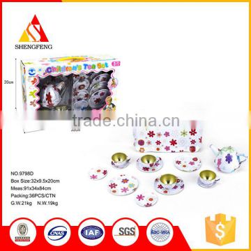 Good quality colorful flowers supermarket sales kids tea cup set