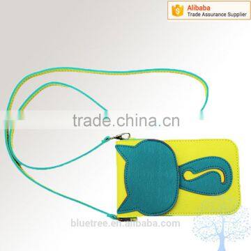 Lovely Design Cell Phone Credit Card Holder in PU Material, 2 Credit Card Pocket in Back photo-2