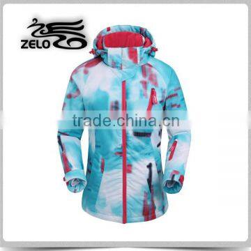 2015 top sale outdoor sport ski snowboard jacket with Camouflage print