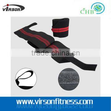 Virson Padded Orange Weightlifting Straps Wrist Wraps