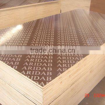 2016 Best quality 1220 x2440 mm black / brown film faced plywood