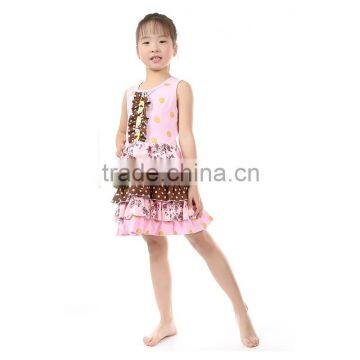 pink and ruffle girls beautiful skirt short skirt models new design children's skirt