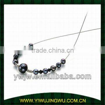 Genuine Freshwater Black Pearl Necklace (JW-G6055)