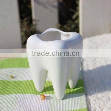 ceramic tooth shape flower pot unqiue design flower pot