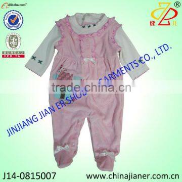 cute design 100%cotton china supplier lace baby romper wholesale