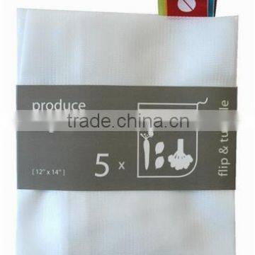 Customize Logo Label Reusable Eco Friendly Strong Drawstring Mesh Produce Bag photo-4