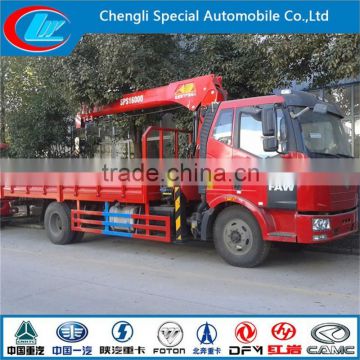 China made crane truck hot selling truck crane high performance lift truck FAW 4x2 mounted crane truck for sale