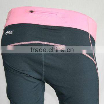 Functional Quick Dry Capri Pants Bottom Mesh Contrast , Running Pants,custom Ladies Inner Wear photo-4