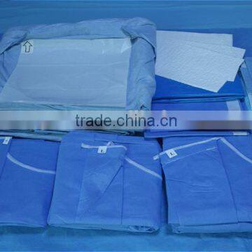 High quality disposable nonwoven EO sterilize Hip surgical drape pack/kits