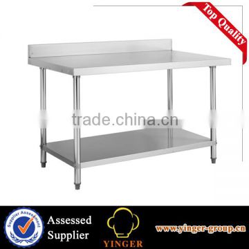 Stainless Steel Work Bench Table With Splashback