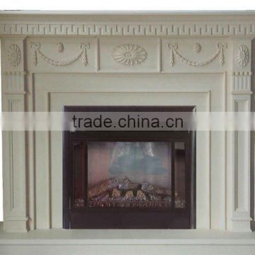 newest polished marble fireplace