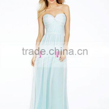 Cheap Sweetheart Backless Long Chiffon Bridesmaid Dress Maid Of Honor Dress ZY551