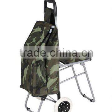 Foldable Shopping Trolley With Chair