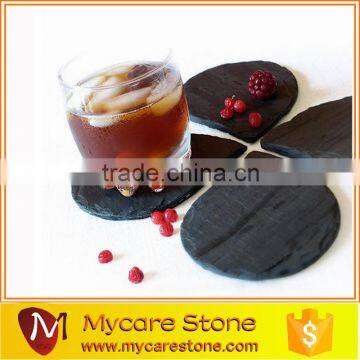 Black slate leaf shape platter set