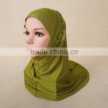 Muslim woman simple hijab fashion silk