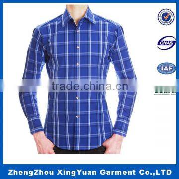 Fashionable OEM Plaid Print Shirts Mens Long Shirts Protection Long Sleeves