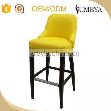 Modern bar furniture sports leather bar chair aluminum bar chair with armrest