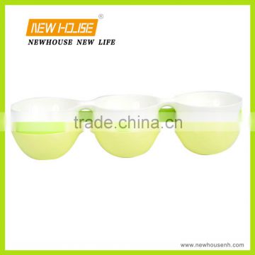 New Design Hot Selling PLA Triple Snack Bowl Dessert Bowl