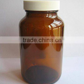 200ml Amber Wide Mouth Tablet Glass Container
