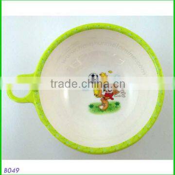 kids plastic bowl with handle , plastic soup bowl