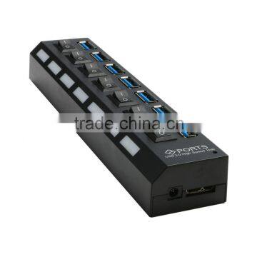 7 PORT USB 3.0 HUB High Speed Power Cable For PC Desktop Laptop Notebook photo-5