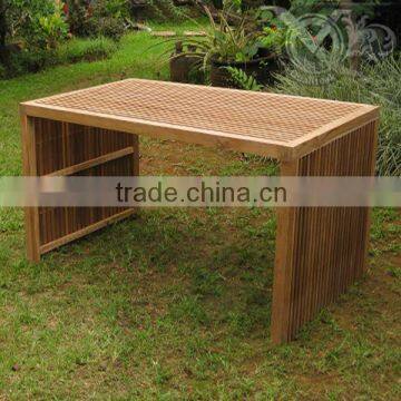 Teak Outdoor Dining Table VDT 031 With Small Slats