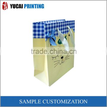 Yellow paper hand bag gift bag shopping bag