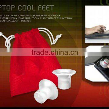 2014 Soft Silicone Cool Feet with Suction Cup for Laptops