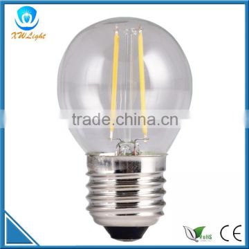 high lumen E27 G45 2W filament bulb