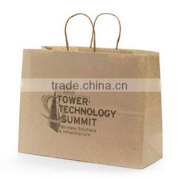 Paper Twisted Handle Bag,Printed Paper Bag,Brown Printed Paper Bag